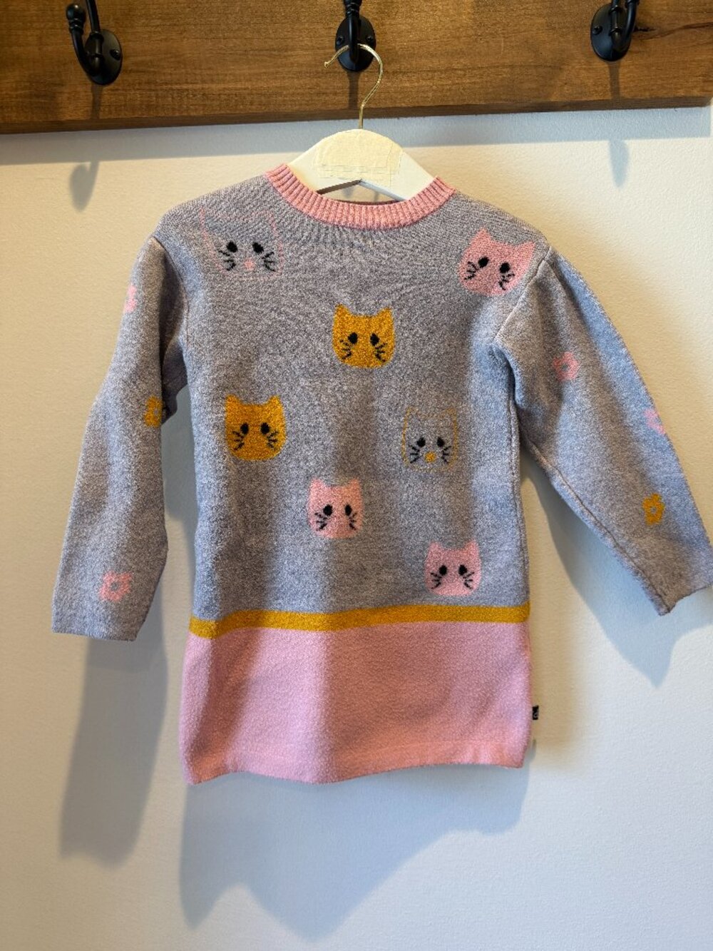 Deux Par Deux Cat Pocket Sweater Dress